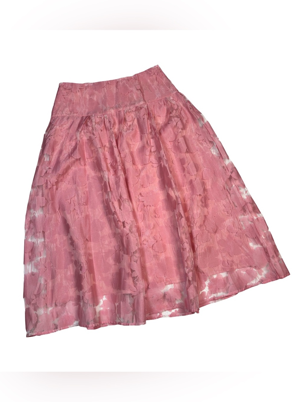 Blu Pepper Womens Floral Organza Pink Skirt Size L Style #B4SX1013-B